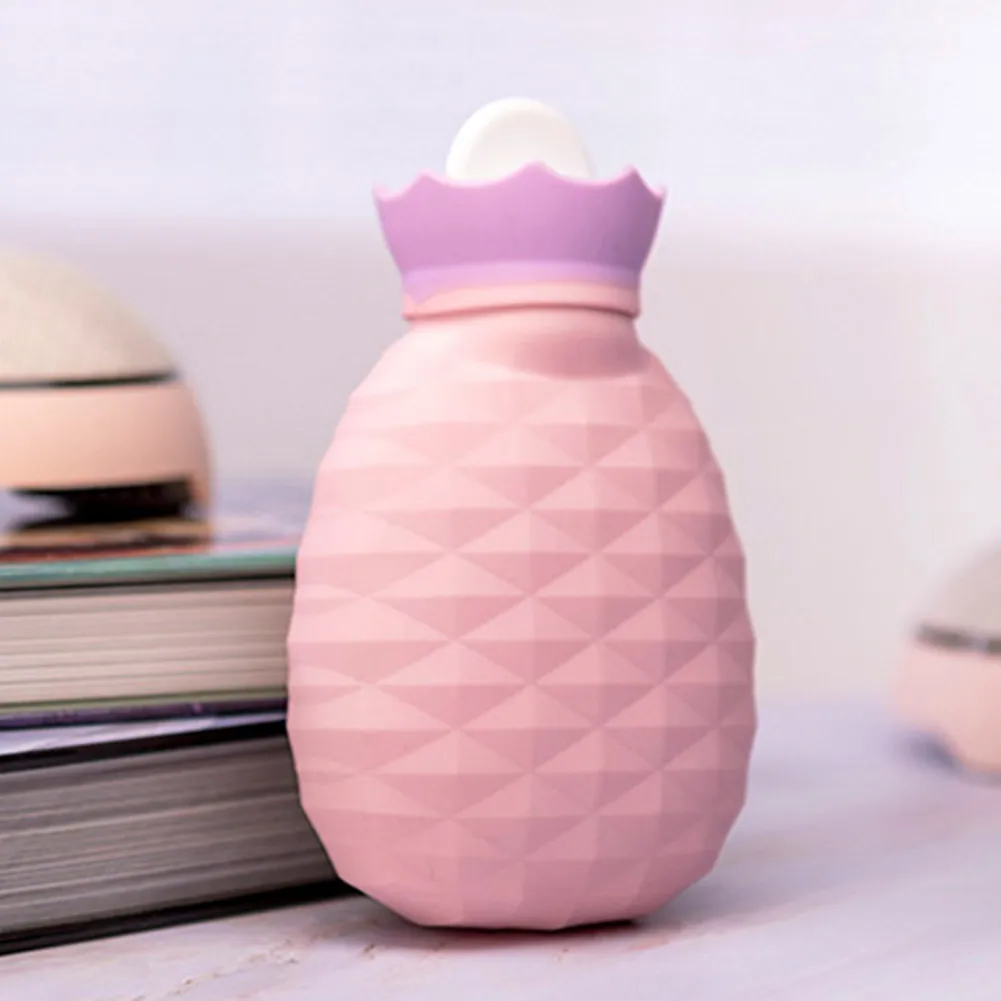 Экономичная силиконовая бутылка для горячей воды в форме ананаса грелка рук