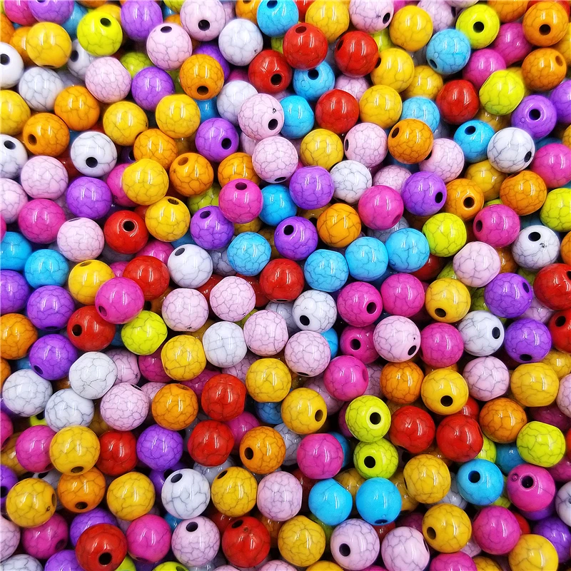 

8mm High Quality Beads Handmade Material Finding Multicolor New Fashion DIY Jewelry Accessories Wholesale Cracks Loose bead
