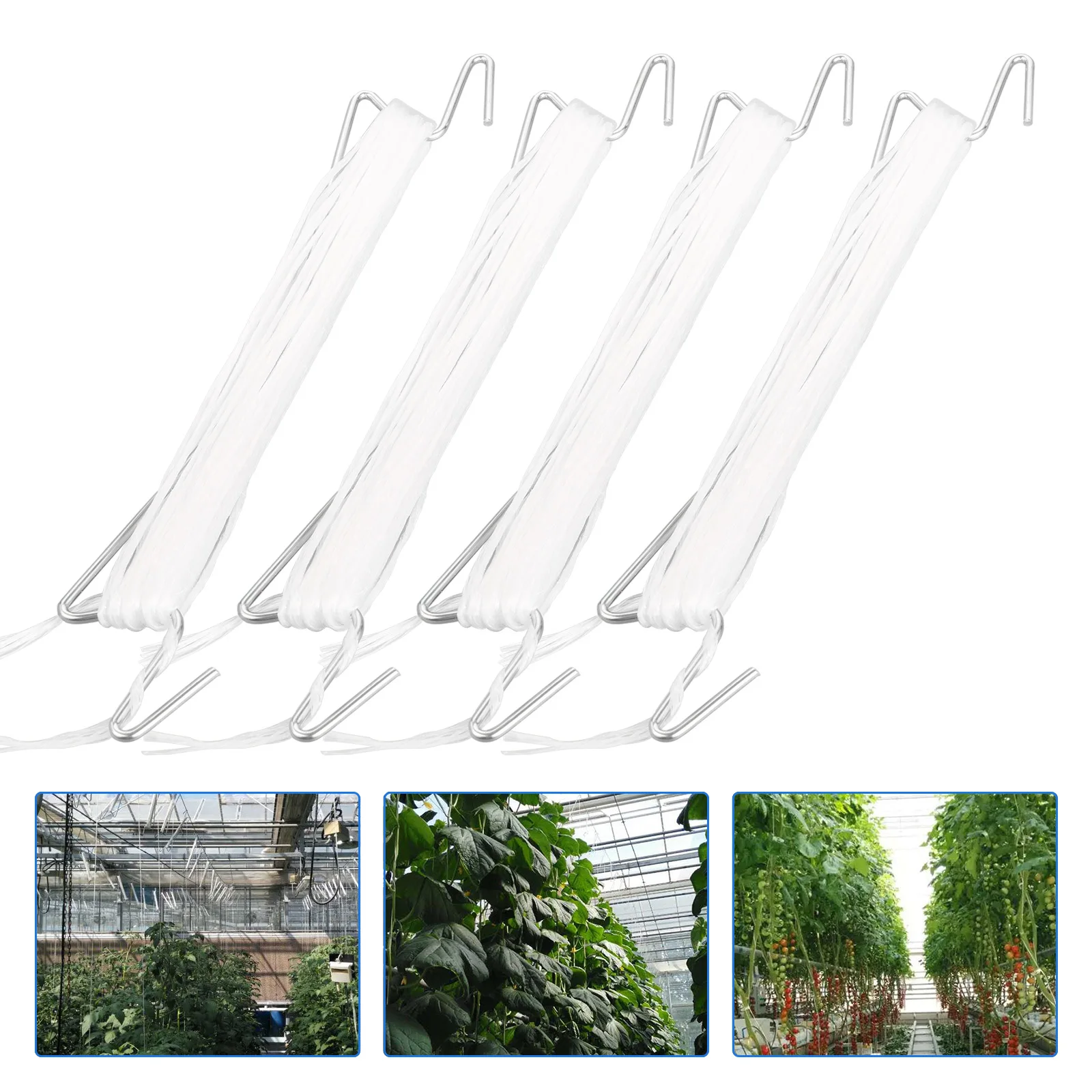 

4Pcs Greenhouse Fruit Garden Plant Climbing Hook Tomato Support Clips Vegetable Support Prevent Tomato From Pinching/Falling Off