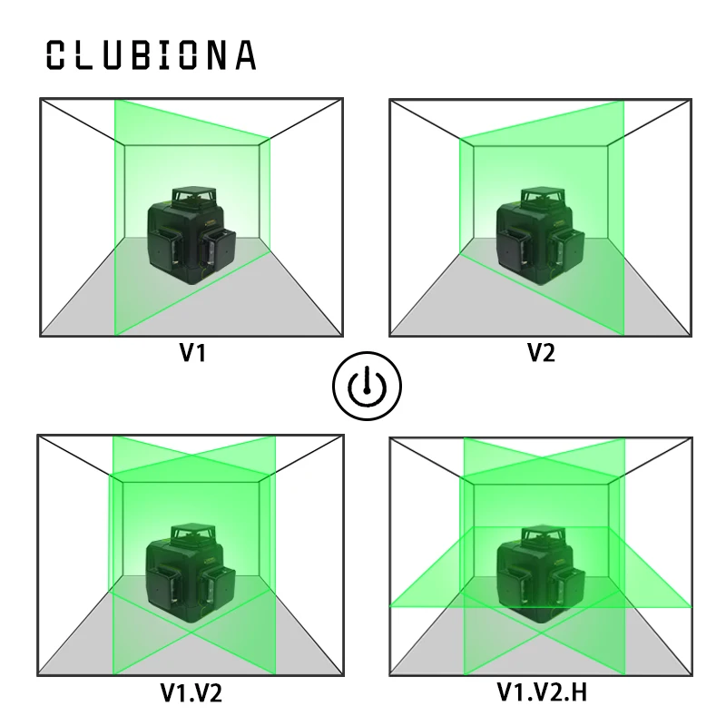 Clubiona CE сертифицированный 3D лазерный нивелир с аккумулятором 5200 мАч и горизонтальными и вертикальными линиями работает отдельно лазерные линии