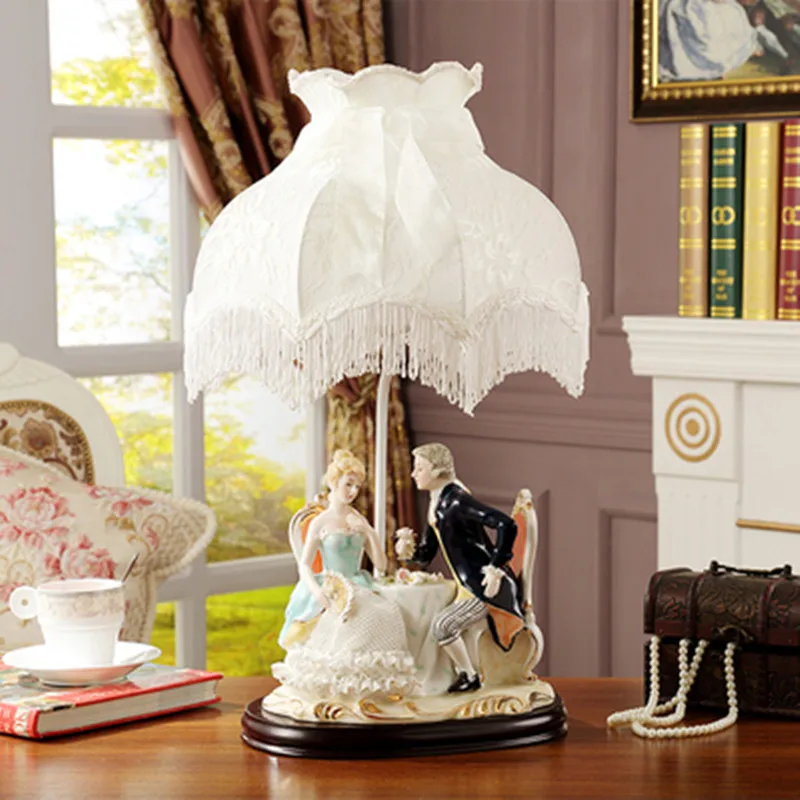 Аксессуары для домашнего декора Керамическая Настольная лампа статуя