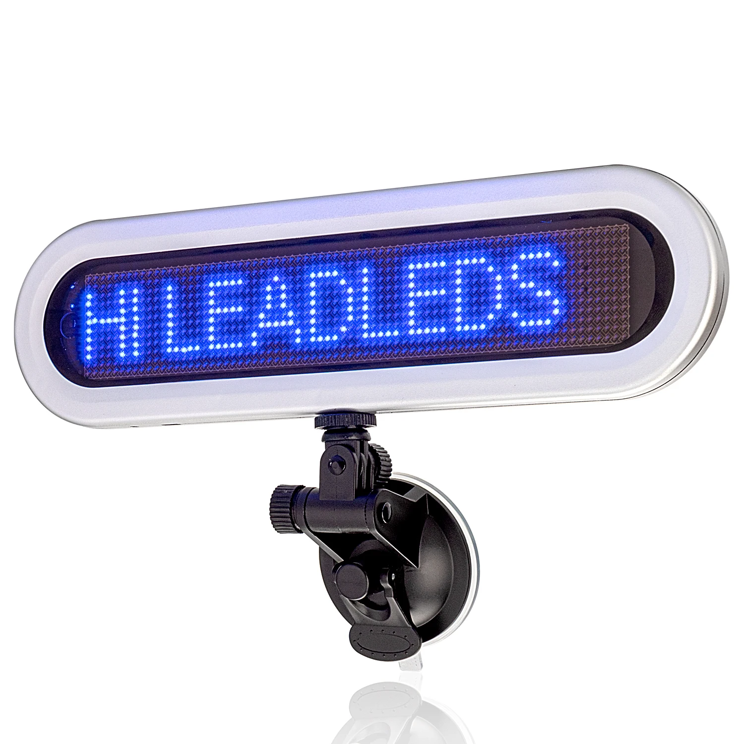 DC12V Led Car Display Board Remote Control Courtesy Led Sign for Car Taxi Bus Uber Lift (Blue Message) Bracket and Suction Cup