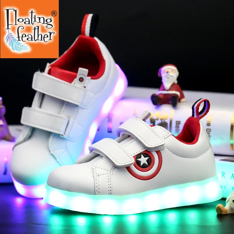 

2021 New Children Shoes With Light Boys&Girls Casual LED Shoes For Kids USB Charging LED Light Up 7 Colors Kids Shoes