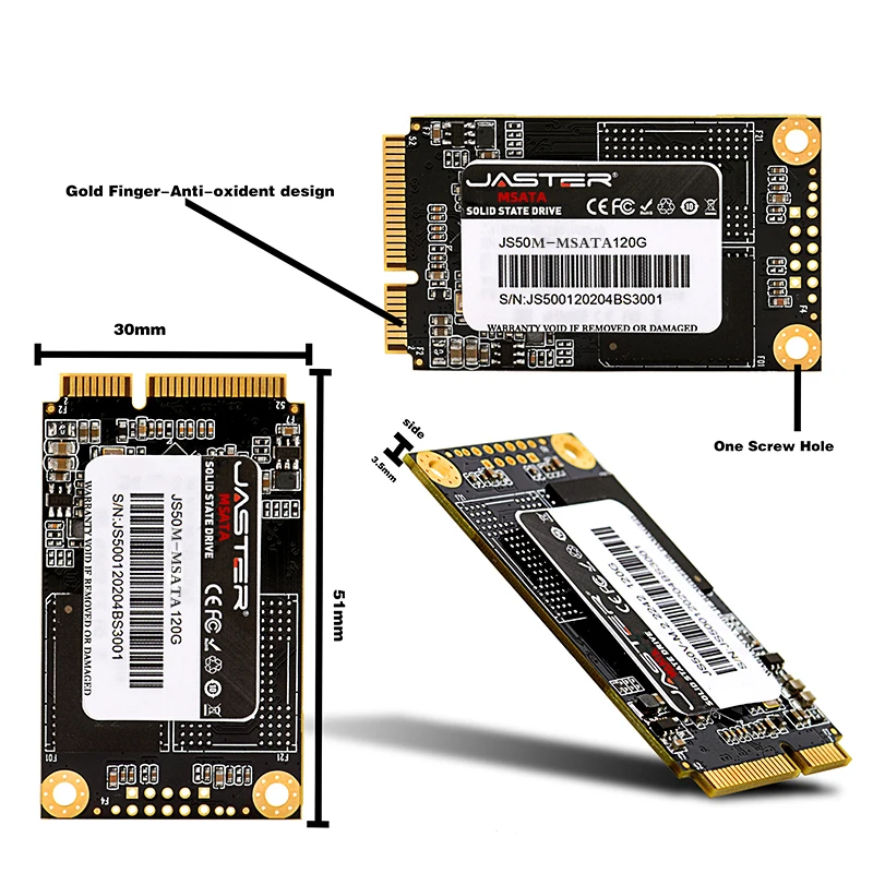 JASTER MSATA SSD 120 ГБ 240 mSATA 128 256 480 512 Гб Mini SATA Внутренний твердотельный жесткий диск 64 для