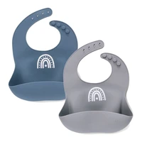 silicone baby bibs easily wipe clean with waterproof pouch food grade bpa free adjustable newborn saliva towel feeding tableware
