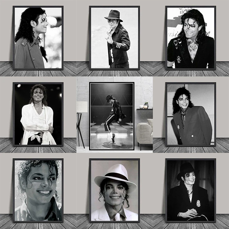 Знаменитый классический танцевальный певец Майкл Джексон планер черный белый