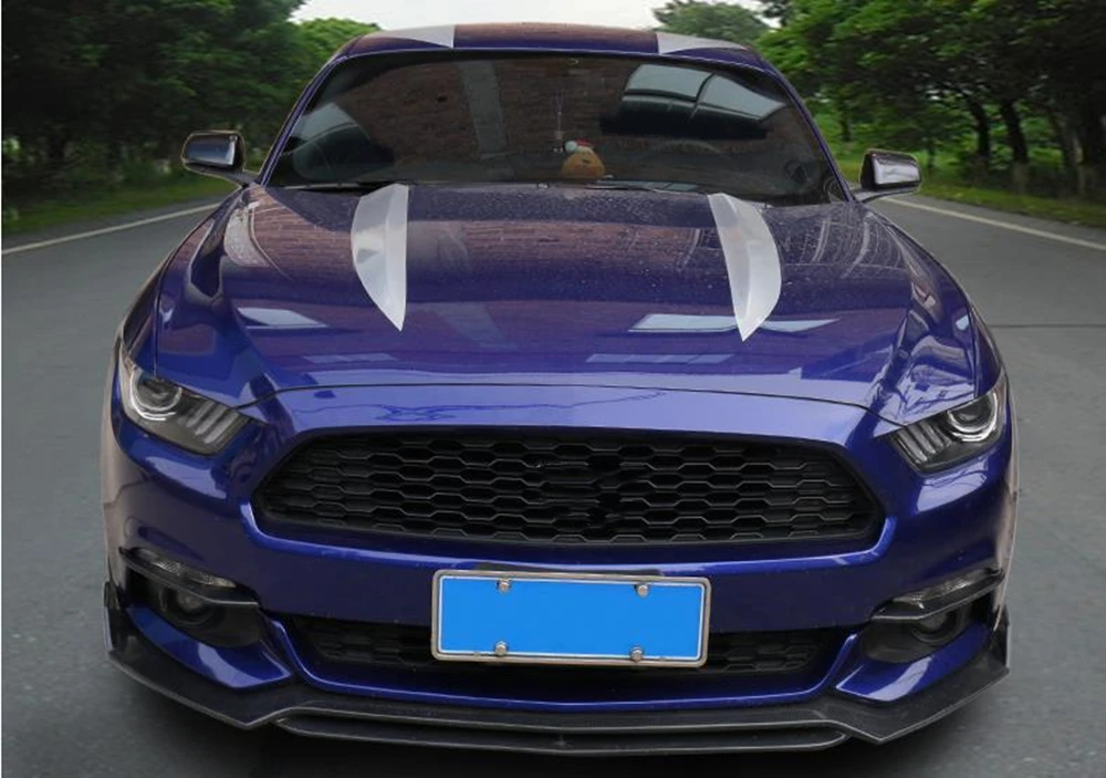 

Fog Light Canard Splitters Lips Trim For 2015-2017 Ford Mustang MD Style