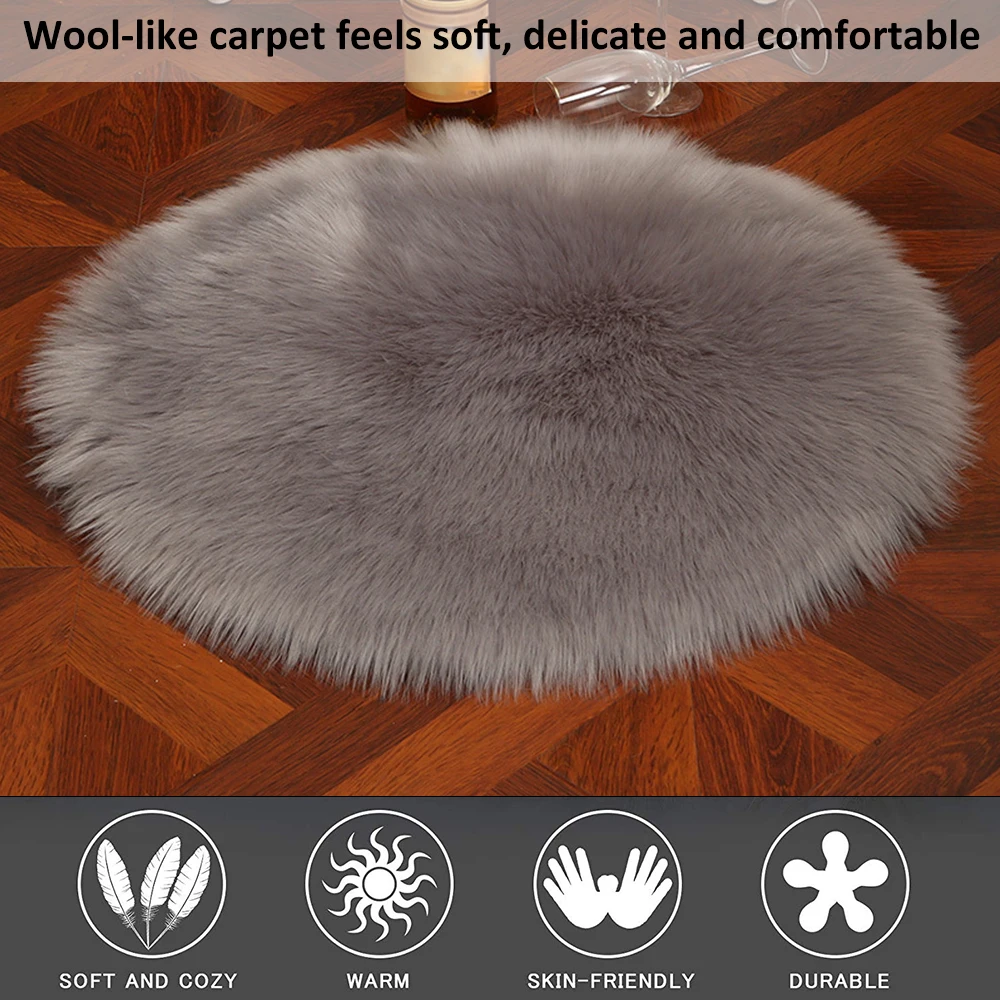 Мягкий ковер из искусственной овчины чехол для стула шерсти теплый ворсистый