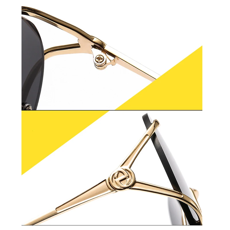 

2020 Brand Design Fashion Sexy Lady Round Sunglasses Women Vintage Gradient Eyewear Oversized Sun Glasses For Female UV400