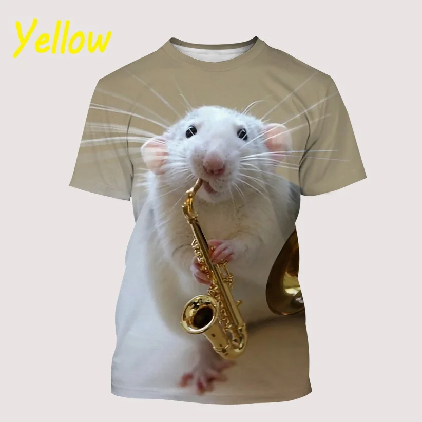 Новейшая футболка с 3D-принтом хомяка для мужчин и женщин мужские топы коротким