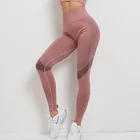 Женские пикантные бесшовные леггинсы с высокой талией, модные облегающие дышащие леггинсы с принтом пуш-ап для фитнеса и тренировок