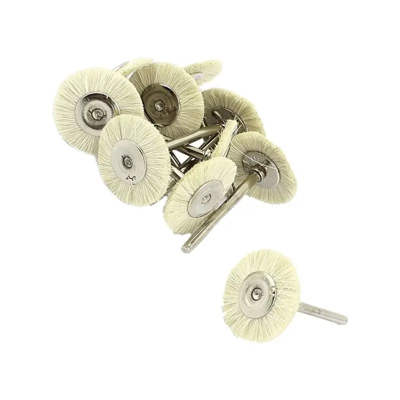 

10pcs 35mmx3mm Straight Shank Polishing Buffing Wheel Brush Tool