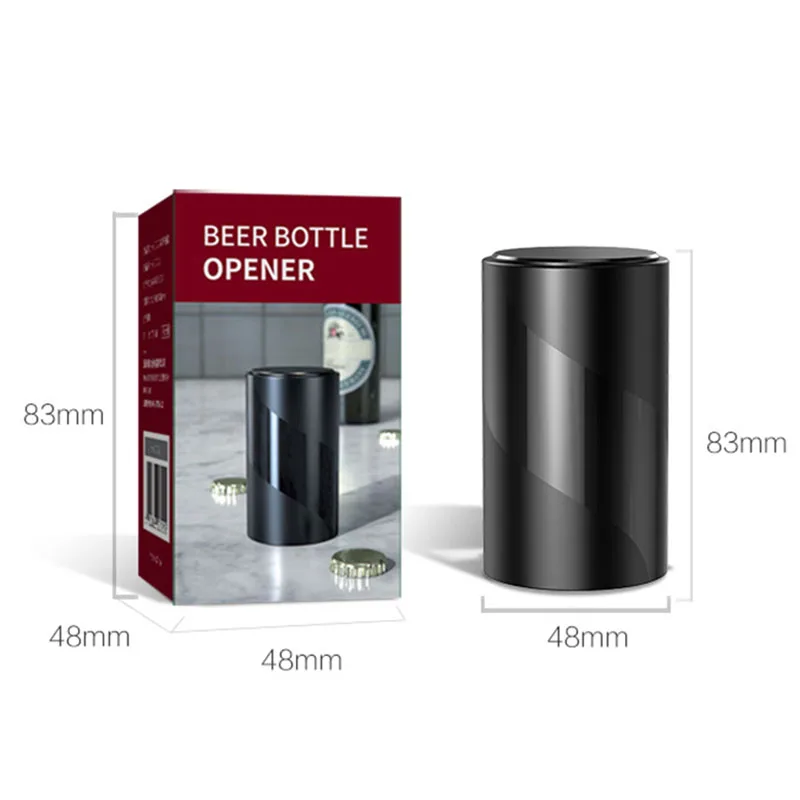 

Automatic Beer Bottle Opener,Magnet Beer Opener,Stainless Steel Push Down Opener Wine Beer Soda Cap Opener Kitchen Accessories
