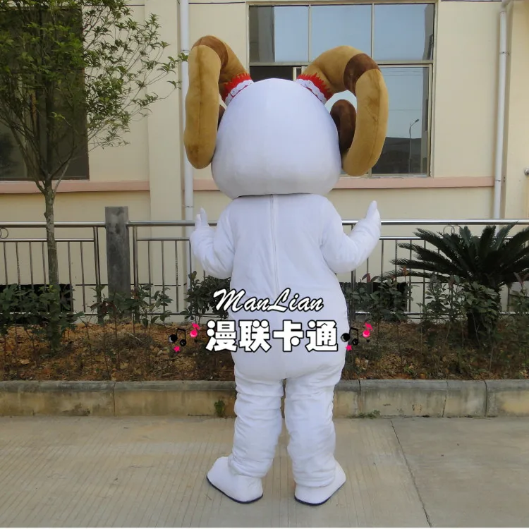 Костюм овца талисман в форме козла маскарадный костюм одежда на Хэллоуин для