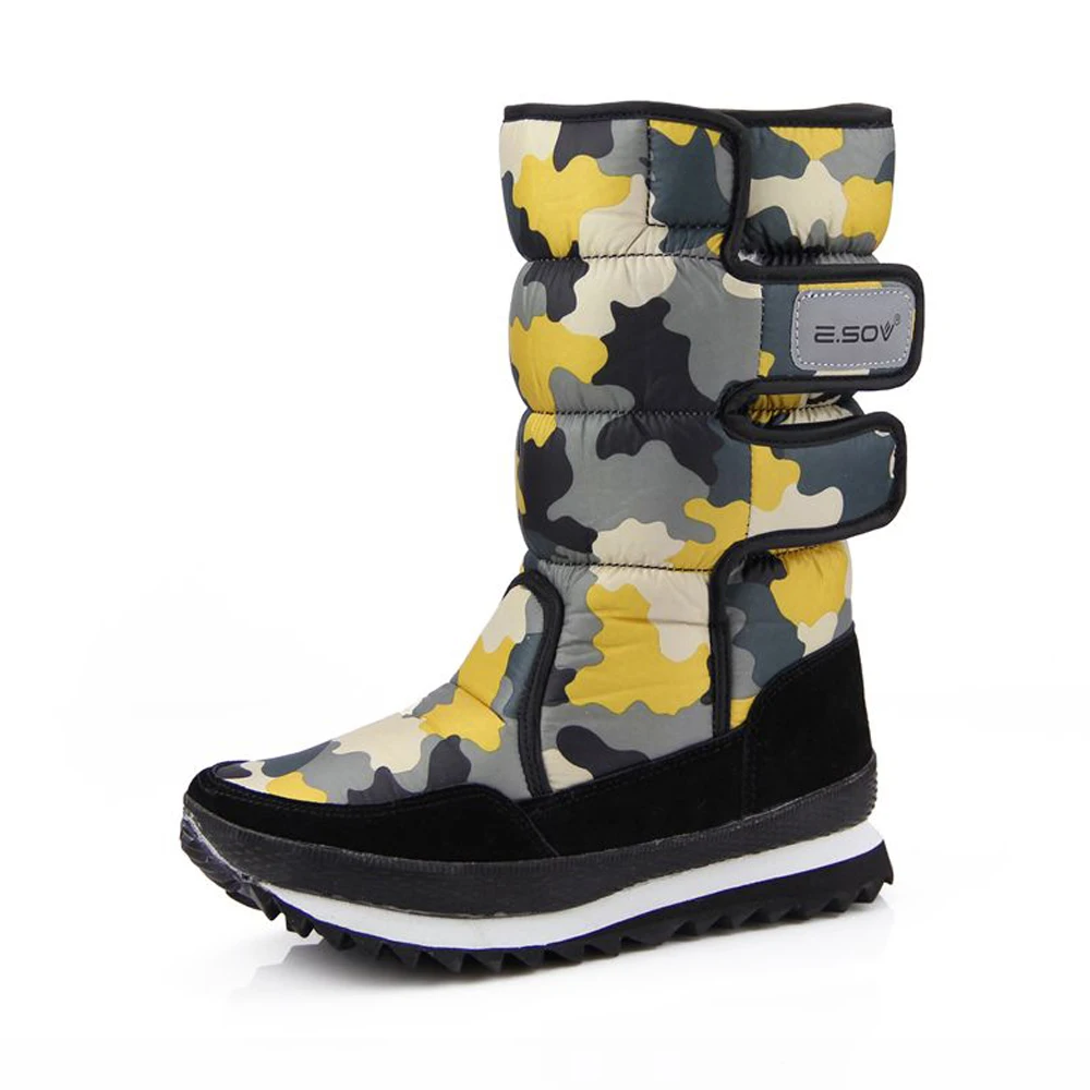 Зимние новые теплые камуфляжные сапоги для снега женские удобные хлопковые