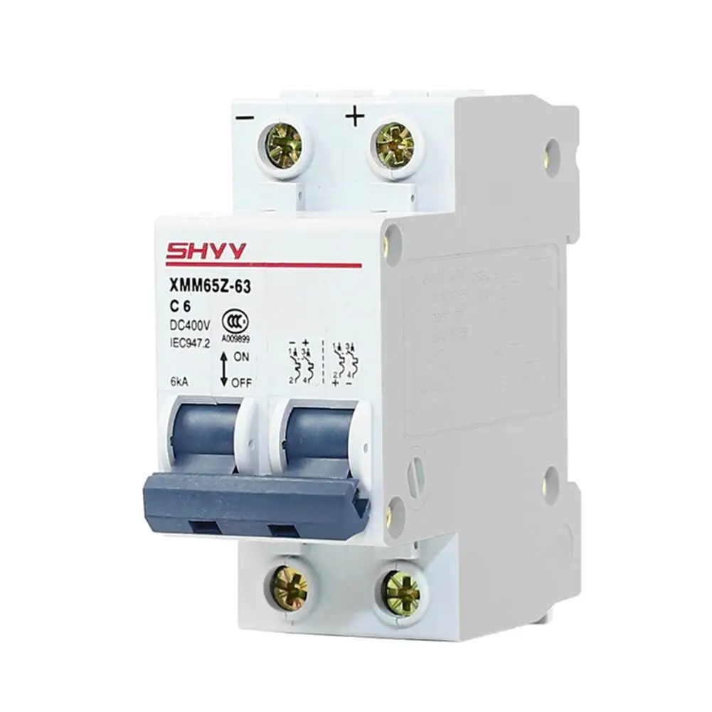 Цепи 2pole 6A 10A 16A 20A 25A 32A 40A 50A 63A DC Автоматический выключатель MCB для