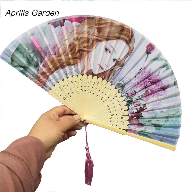 Женский односторонний веер в китайском стиле 6 дюймов ткань Ручной Веер