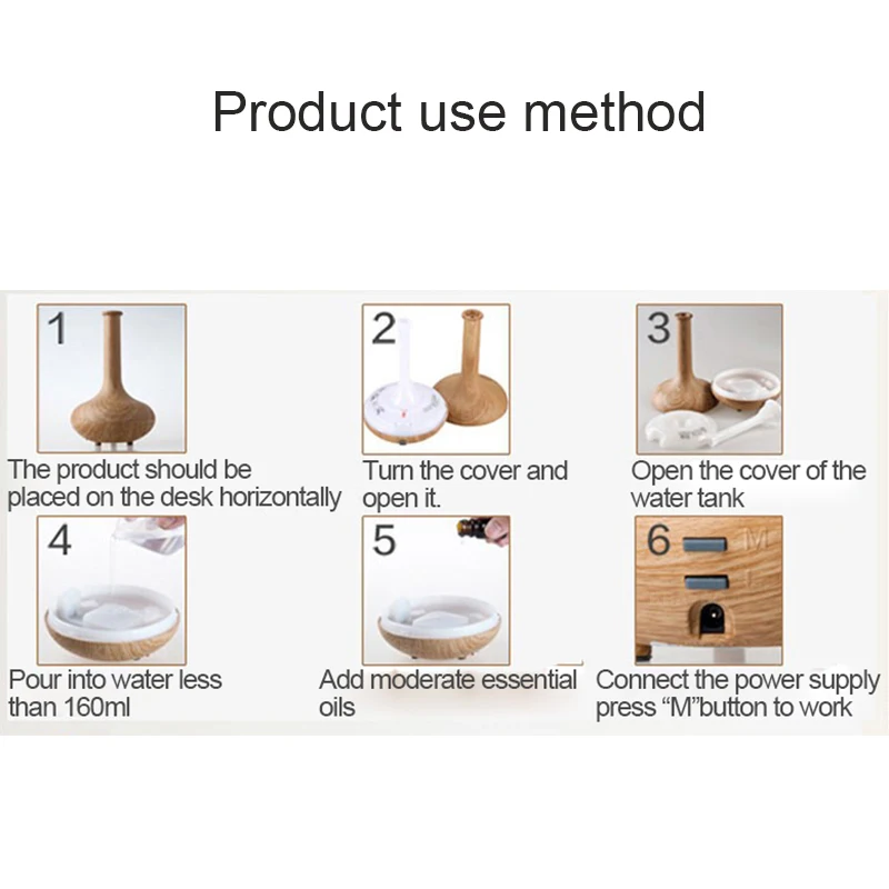 Эфирный ультразвуковой распылитель масла увлажнитель воздуха Ароматерапия