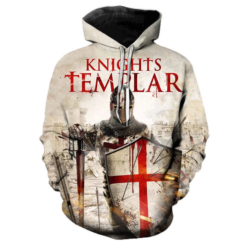 

Knights Templar Hoodies Men Hoody Sweatshirts Knights Templar Polluver Tracksuits Male Female Fashion Sportwear Coat Oversized