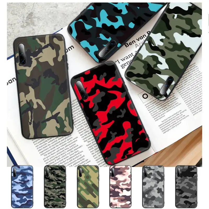 

Camouflage Pattern Black Silicone Phone Case Cover For Samsung Galaxy S9 S10 S20 S21 S30 Plus Ultra S10e S7 S8