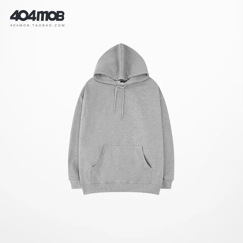 Толстовка брендовая однотонная Базовая осенне-зимняя плюшевая утепленная