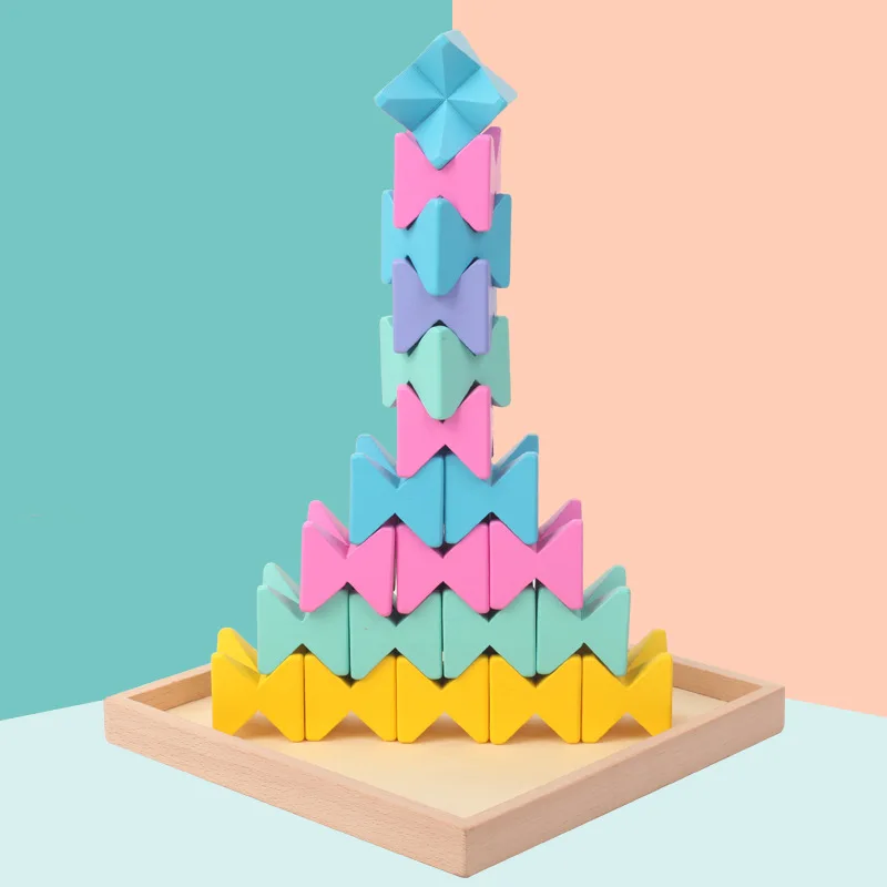 Woodentoys для раннего детского образования различные творческие строительные блоки