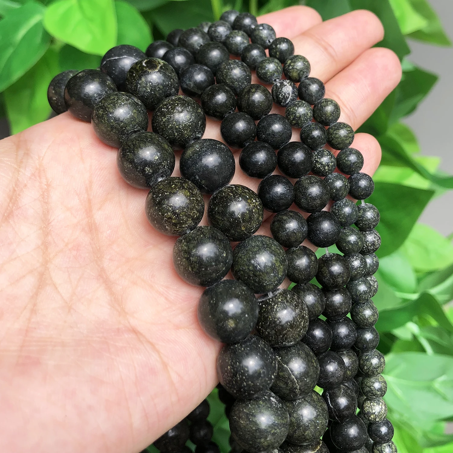 

Natural Stone Green Jaspers Beads Round Loose Spacer Beads For Jewelry Making Necklace DIY Bracelet 15"Inches 4 6 8 10 12mm