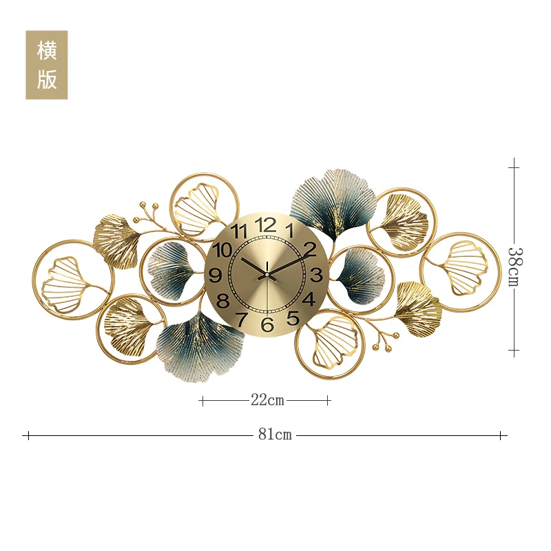 

Chinese Creative Wall Clock Modern Design Iron Silent Luxury Large Digital Wall Clock Art Horloge Murale Home Decoration DG50WC
