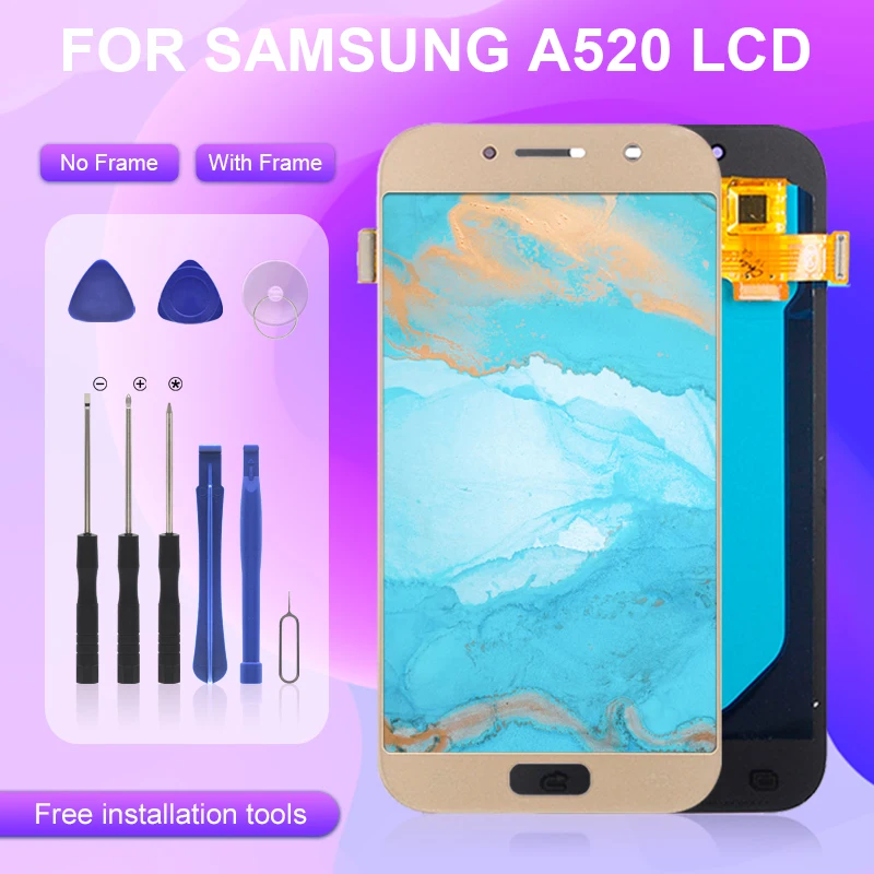 ЖК-дисплей Catteny для Samsung Galaxy A5 2017 с сенсорной панелью дигитайзером A520 в сборе