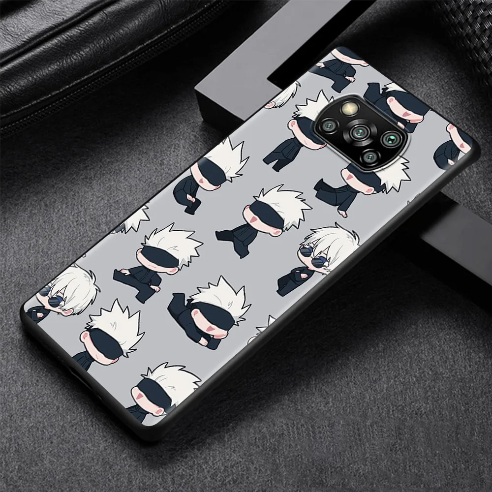 

Jujutsu Kaisen Cute Gojo Case For Mi 11X Pro 11 Ultra 11i Pro Cover For Xiaomi 10T 10 10S 9T 9SE 8 Para Black Housing
