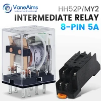 relay hh52p my2nj coil general dpdt micro mini electromagnetic mini contactor switch with socket base led 8pin 5a rele12v24v220v