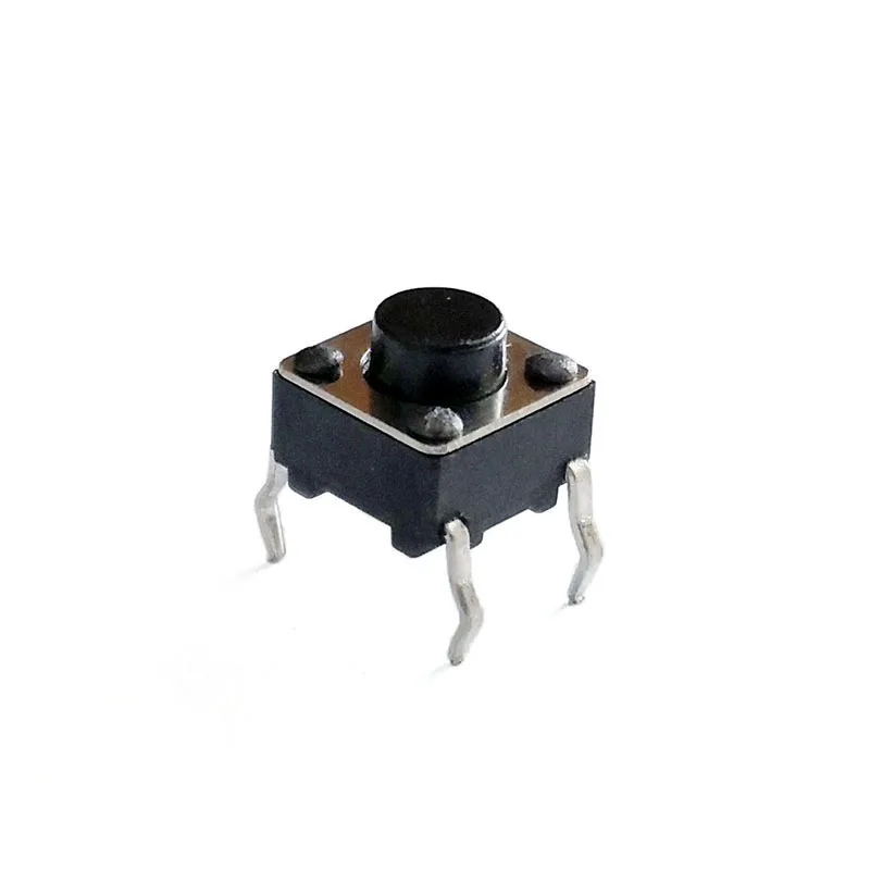 100 шт./лот 6*6*5 0 мм DIP 4 PIN 12V 0.5A кнопочный переключатель тактильные такт прямой