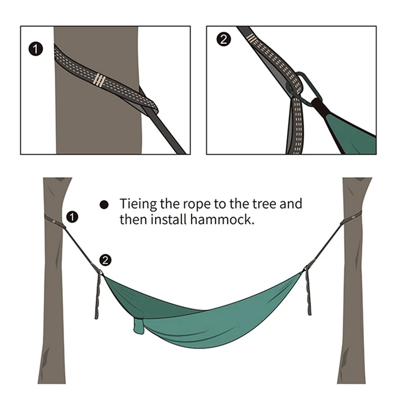 

Camping Hammock Double Single Lightweight Hammock with Hanging Ropes for Backpacking Hiking Travel Beach Garden-Green