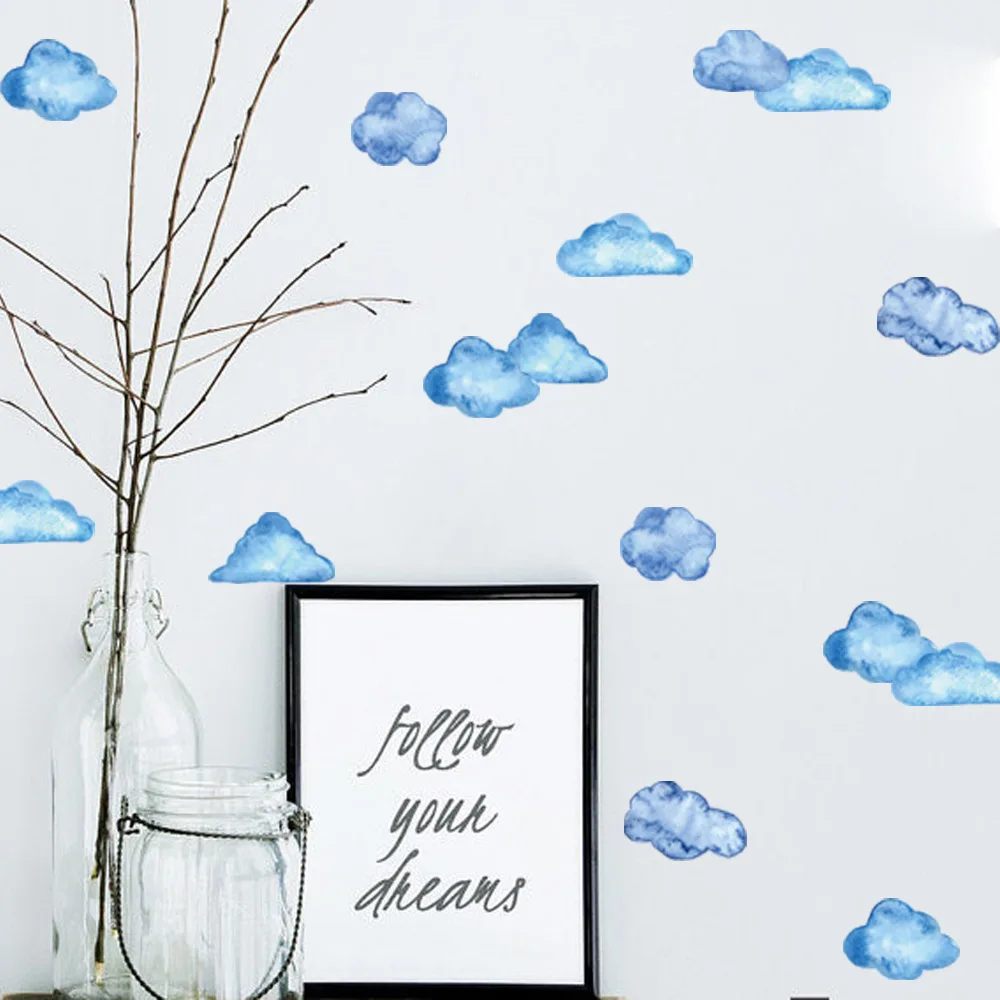 

Funlife Kids Wall Stickers Cartoon Clouds Wall Decals Vinyl For Kids Room Nursery Bedroom,Removable Stickers Nordic Home Decor