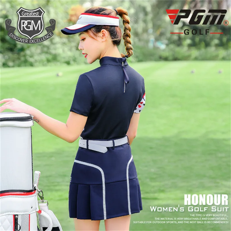 Женская короткая юбка для гольфа PGM спортивная одежда летняя женская дышащая