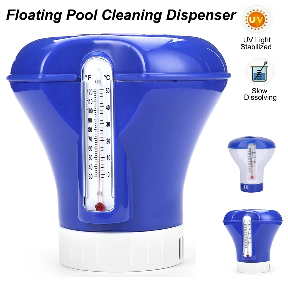 

Новый плавающий дозатор хлора для бассейна, горячие ванны для аквапарков, аквариумов, спа с термометром