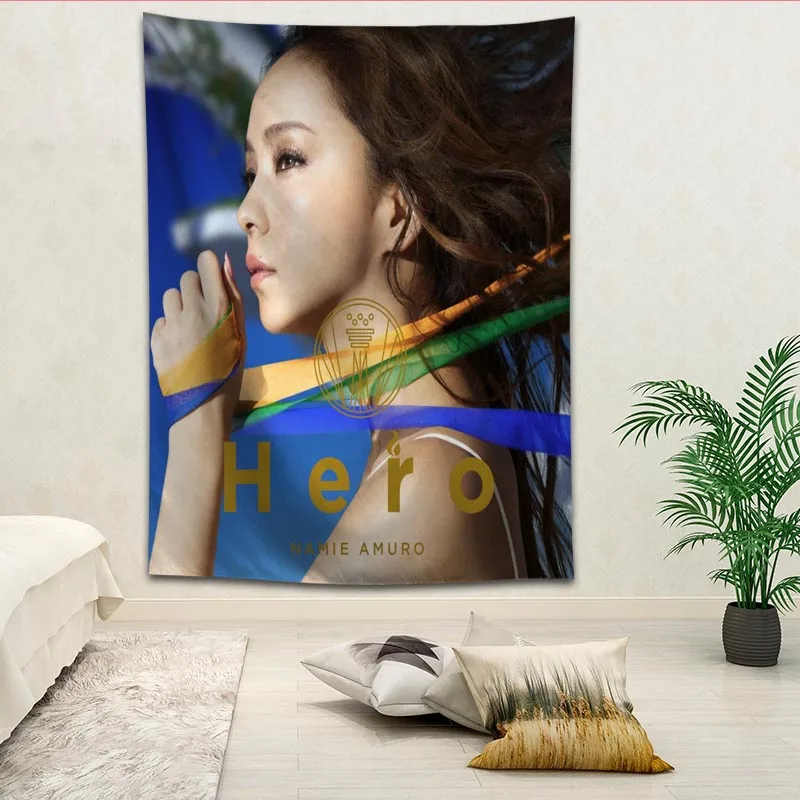 Namie Amuro Настенный декор гобелен макет комнаты живопись фон украшение стены постельное белье гобелены логотип на заказ - Цвет: 12