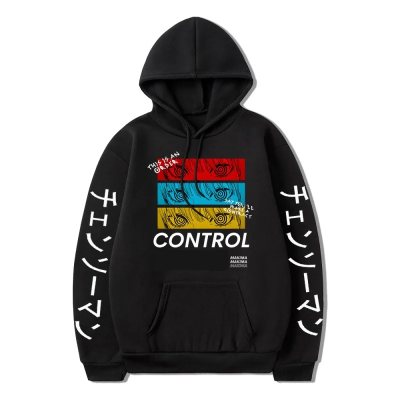 

Chainsaw Man Makima Velvet Padded Plus Size Couple Hooded Pullover Anime Hoodie