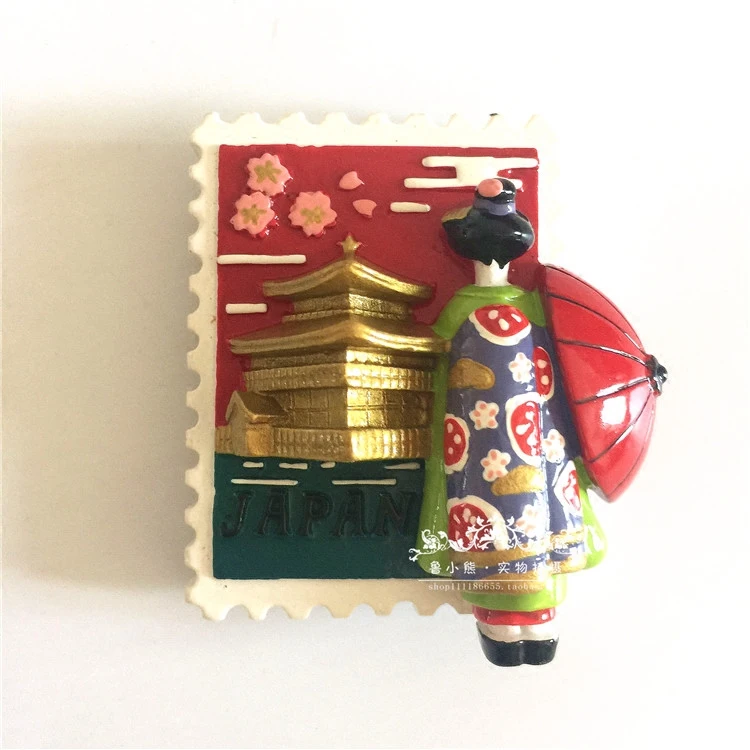 Япония ручная роспись крепление Fuji в Японии Stripers магнит на холодильник сувенир