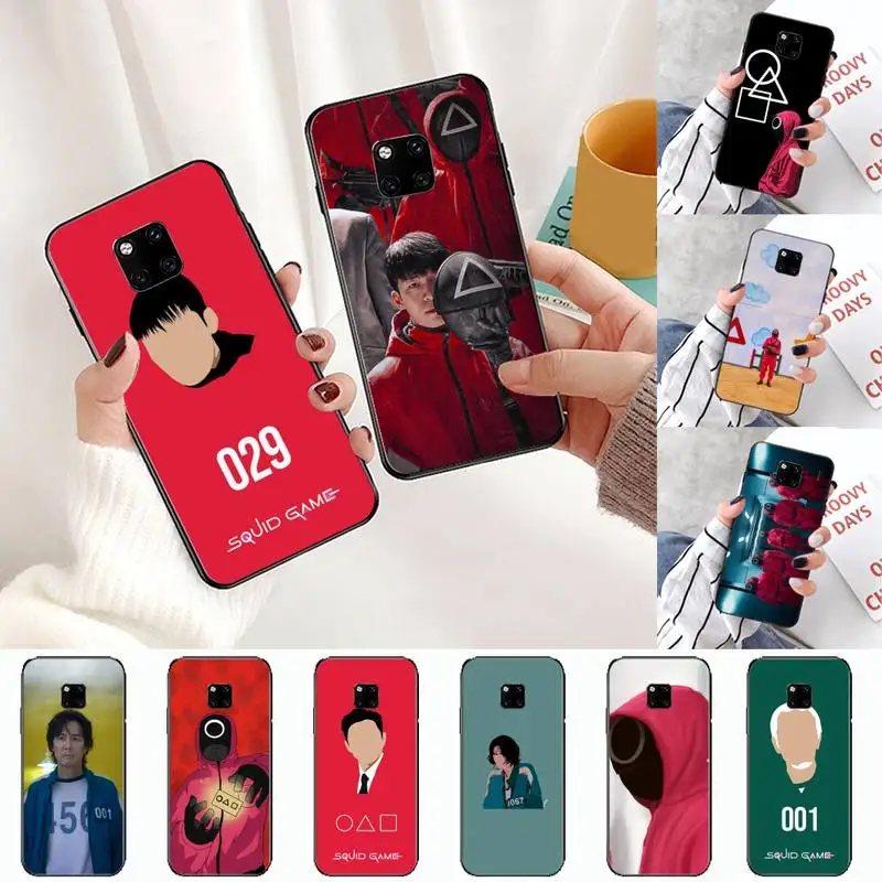 

squid game Korean TV series Phone Case For Huawei honor Mate P 10 20 30 40 i 9 8 pro x Lite smart 2019 nova 5t