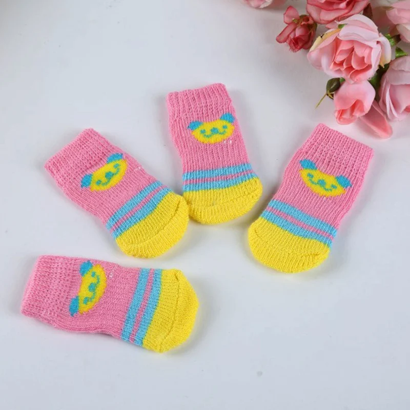 Зимние носки для собак нескользящая обувь домашних животных щенков маленьких