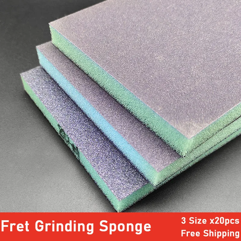 

20 штук мягкие гитарные польский инструмент гриф ржавчины мост гайка и седло губка полировка блок для инструменты для ремонта струнных гита...