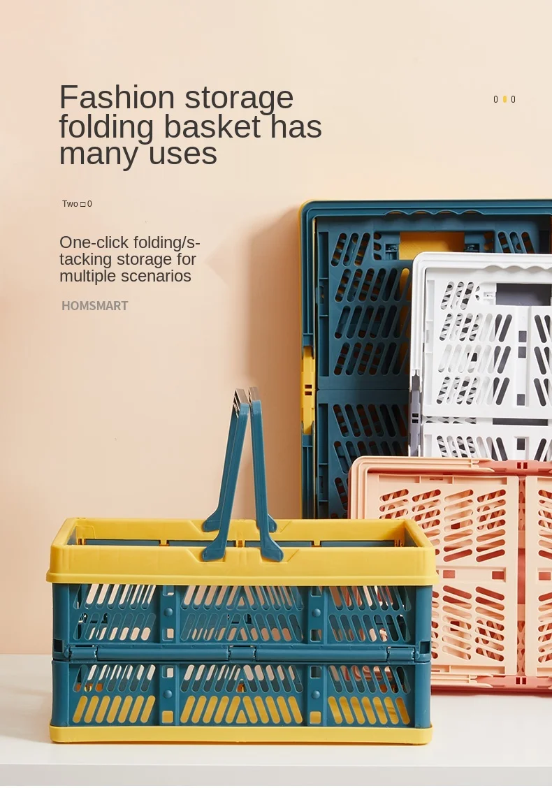 

zq Foldable Picnic Basket Large Spring Outing Basket Vegetable Basket