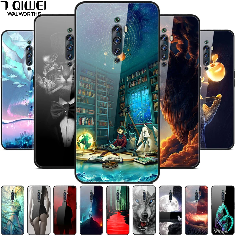 Для OPPO Reno2 Z чехол 6 53 ''закаленное стекло Жесткий для телефона F Reno 2Z 2F Fundas 2