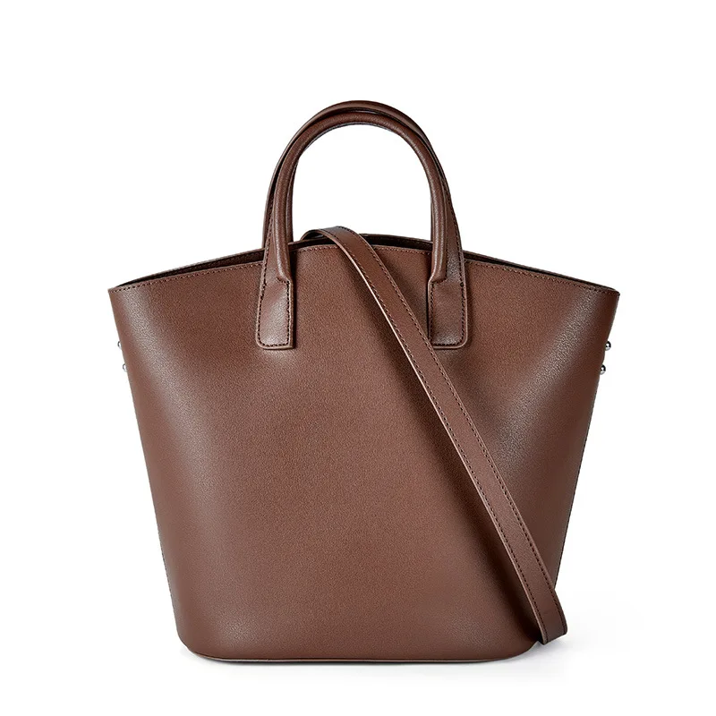 

Nappa Grain Cow Leather Tote Handbags For Women Shoulder Bag