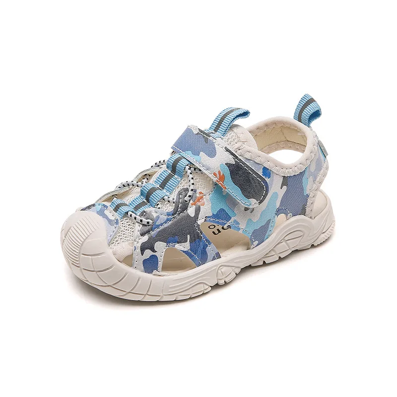 

1-6 Years Baby Summer Sandals Toddler Camouflage Beach Shoes Kids Closed Toe Protected Sandals Boys Girls Sport Shoes Size 21-30