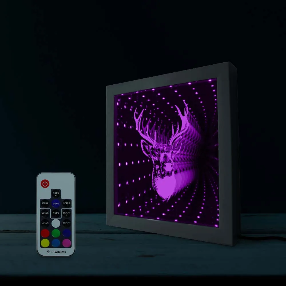 Голова оленя олень рог 3D Оптическая иллюзия значок бесконечности искусственный