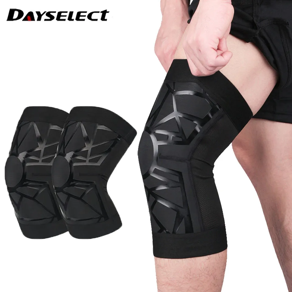 

1 Pcs Elastic Sports Knee Pads Compression Anti-Collision Protection Patella Outdoor Basketball Football Mountaineering Riding