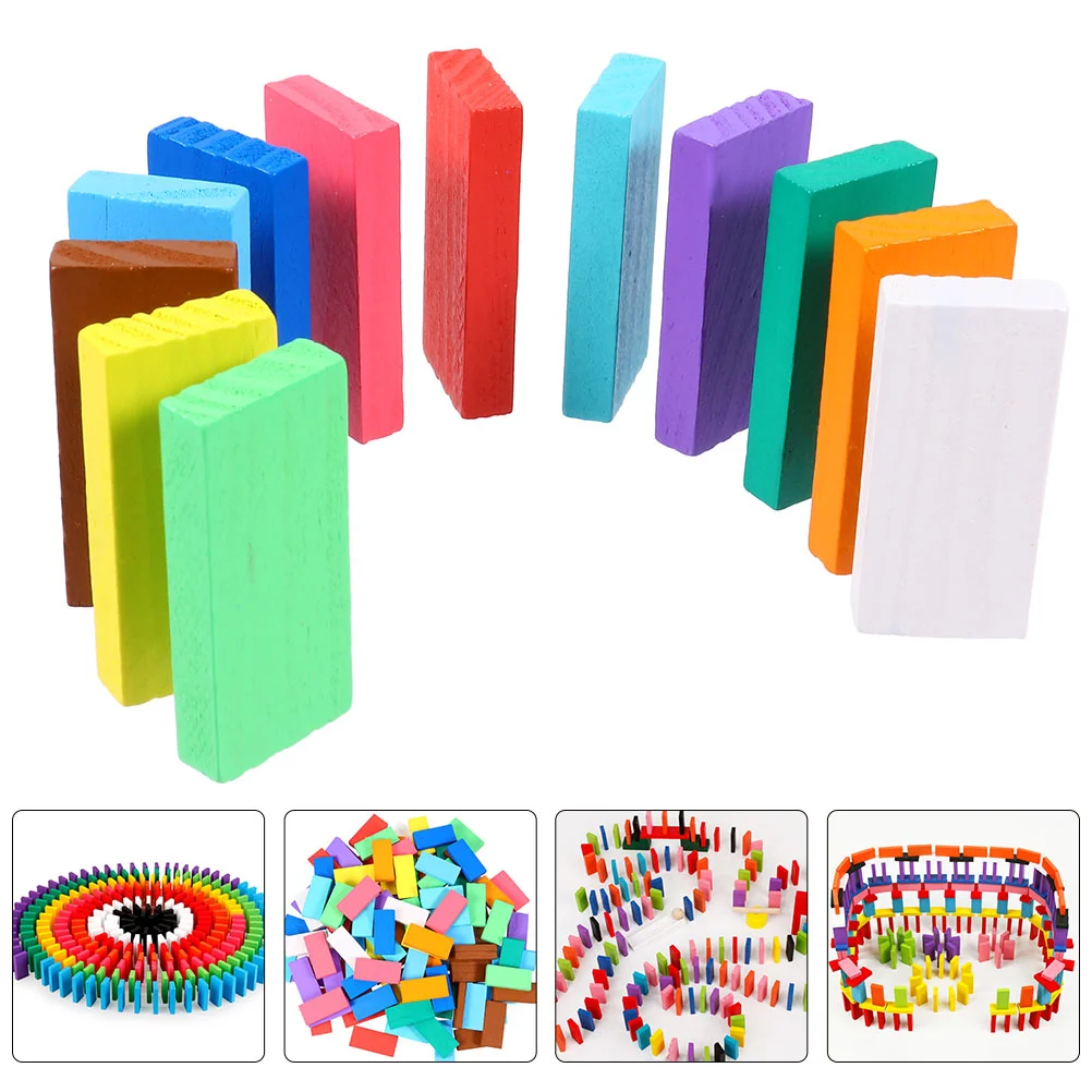 

1000pcs Wooden Domino Toys Practical Children Building Blocks Toys Funny Toys