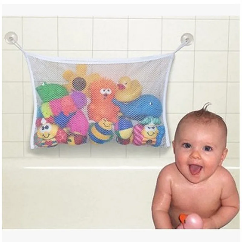 Mesh Storage bag Child Bath Toy Net Suction Cup Baskets Folding Eco-Friendly High Quality Baby Bathroom Toy